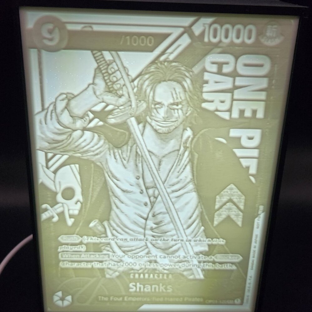 One Piece Shanks OP-01-120 Serial Regionals Lithophane Box 7x5.5x2 inches
